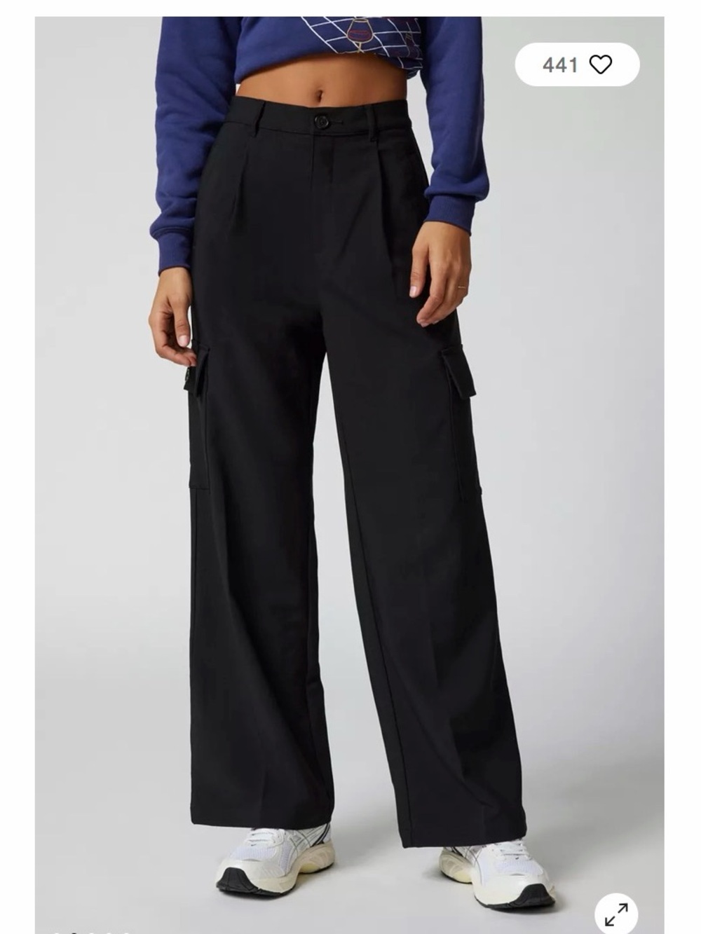 NWT pistola Brynn High Rise Black Wide Leg Relaxed Cargo Pants Women’s 26 Street